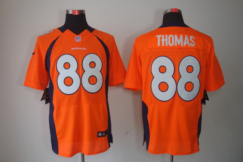 Nike Broncos 88 Thomas Orange Elite Jerseys