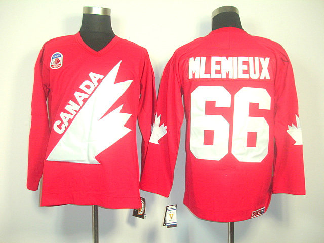 Olympic Team Canada 66 Mlemieux Red CCM Jerseys