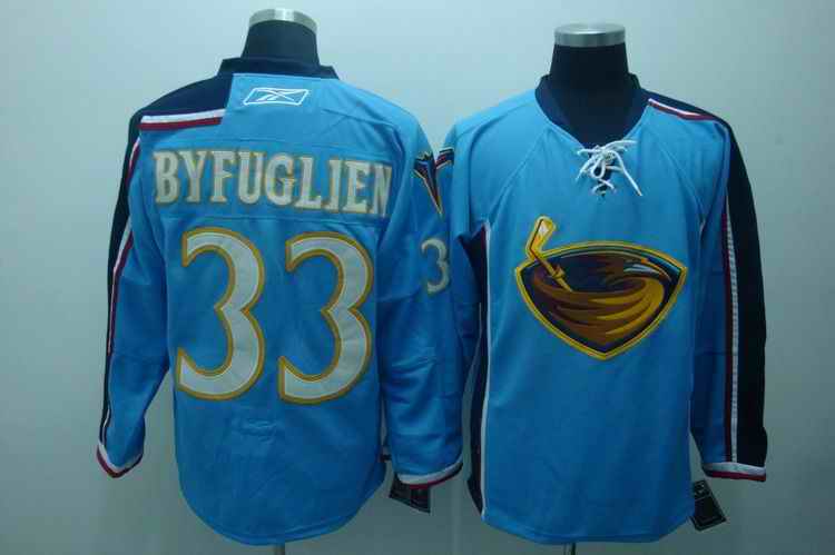Thrashers 33 Byfuglien blue Jerseys