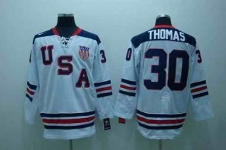 USA 30 THOMAS White Jerseys