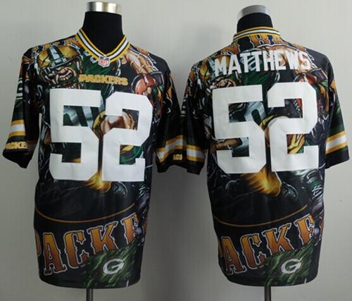 Nike Packers 52 Matthews Stitched Elite Fanatical Version Jerseys