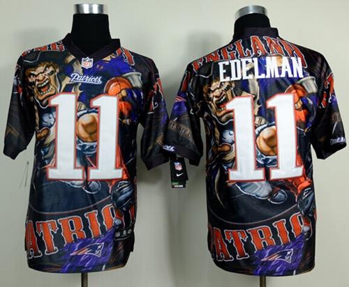 Nike Patriots 11 Edelman Stitched Elite Fanatical Version Jerseys