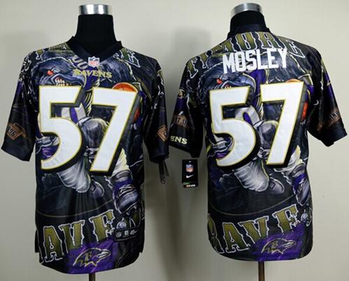 Nike Ravens 57 Mosley Stitched Elite Fanatical Version Jerseys