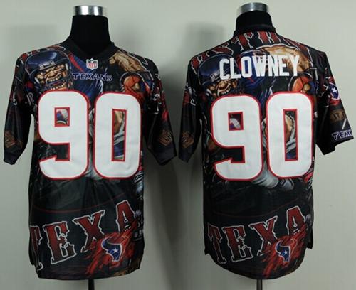 Nike Texans 90 Clowney Stitched Elite Fanatical Version Jerseys