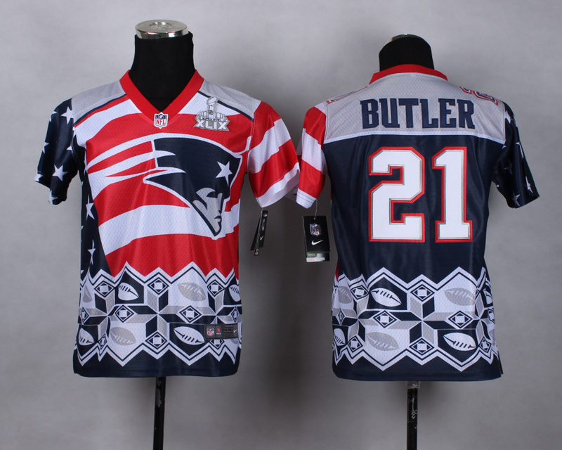 Nike Patriots 21 Butler Noble Fashion 2015 Super Bowl XLIX Youth Jerseys
