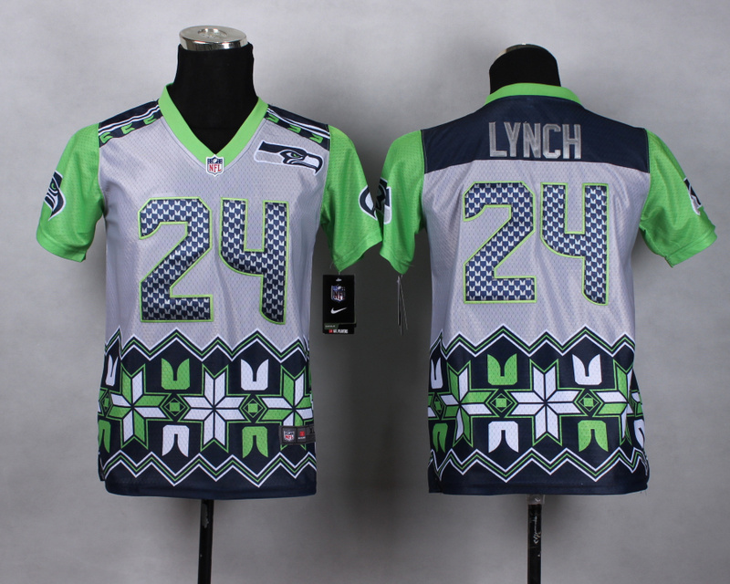 Nike Seahawks 24 Lynch Noble Fashion Youth Jerseys
