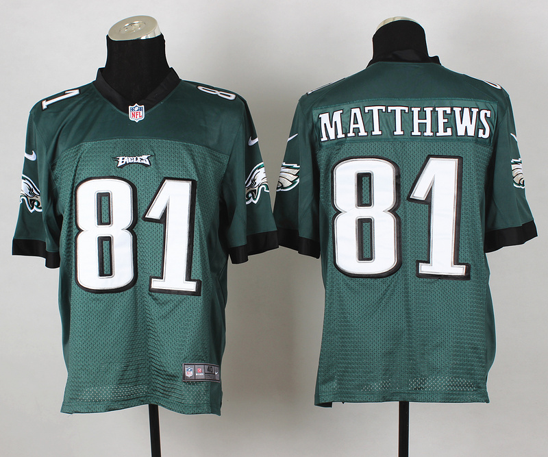 Nike Eagles 81 Matthews Green Elite Jerseys