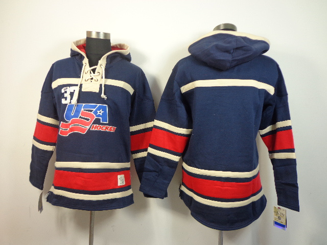 NHL USA Blank Blue Hoodies